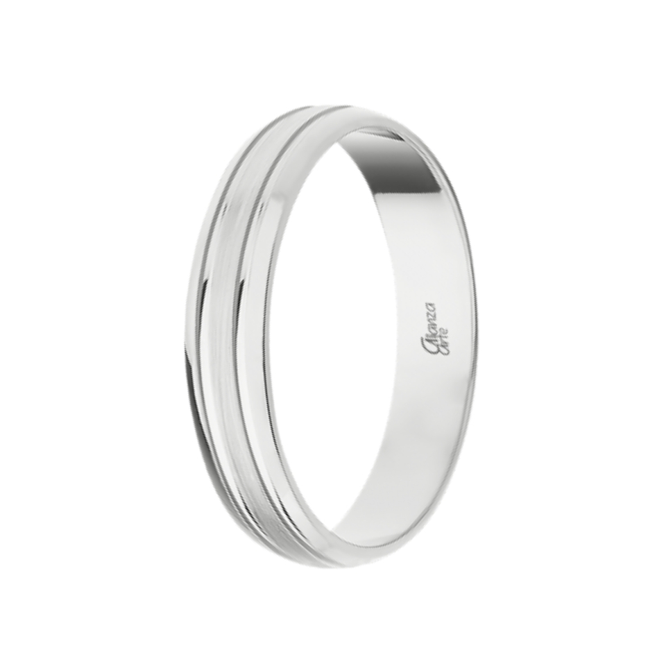 Alianza de Oro blanco 4 mm 2