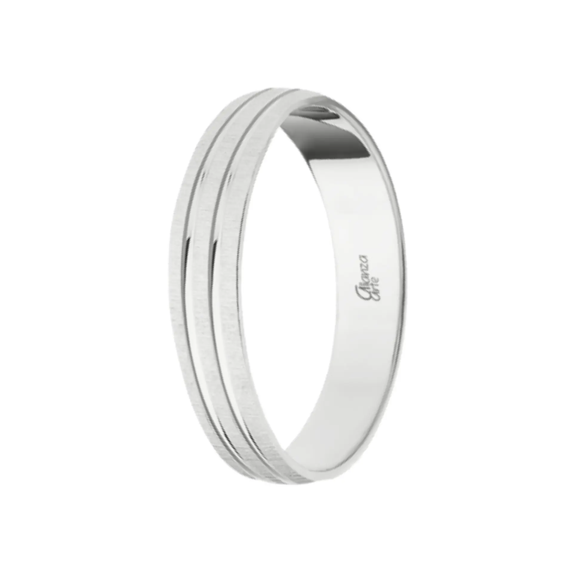 Alianza de Oro blanco 4 mm 1