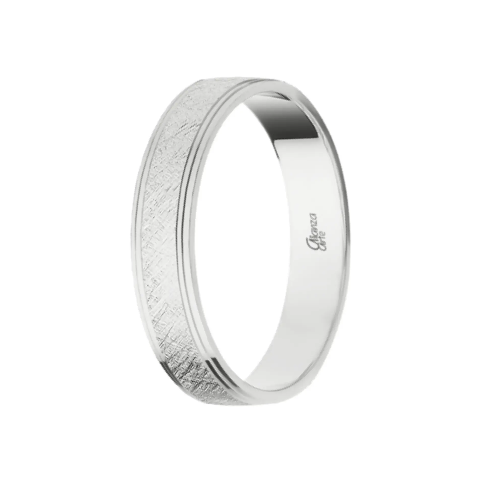 Alianza de Oro blanco 4 mm 1