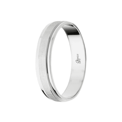 Alianza de Oro blanco 4 mm