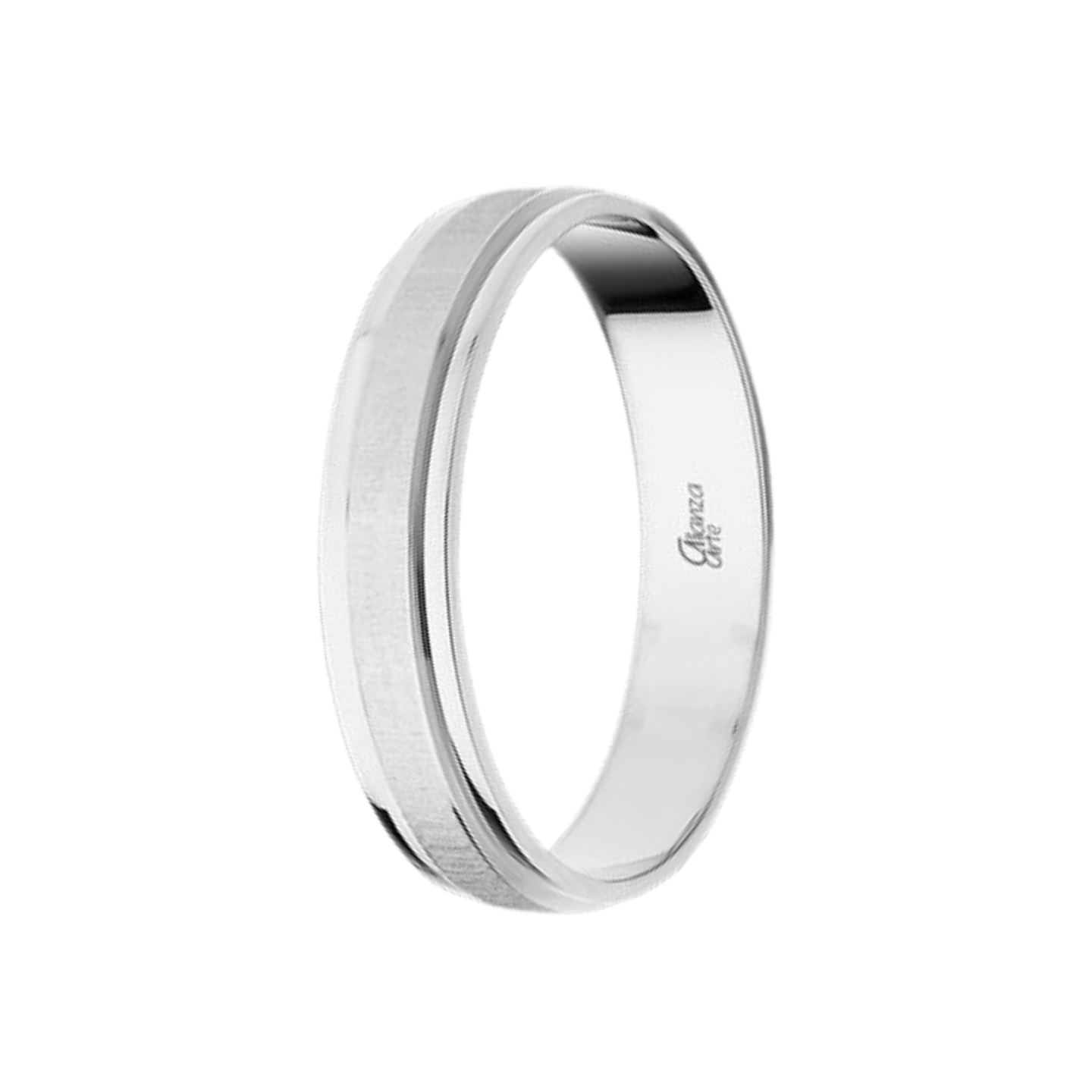 Alianza de Oro blanco 4 mm 1