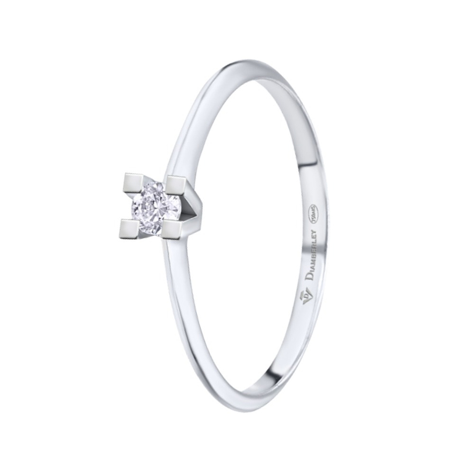 Anillo de compromiso Oro blanco 1