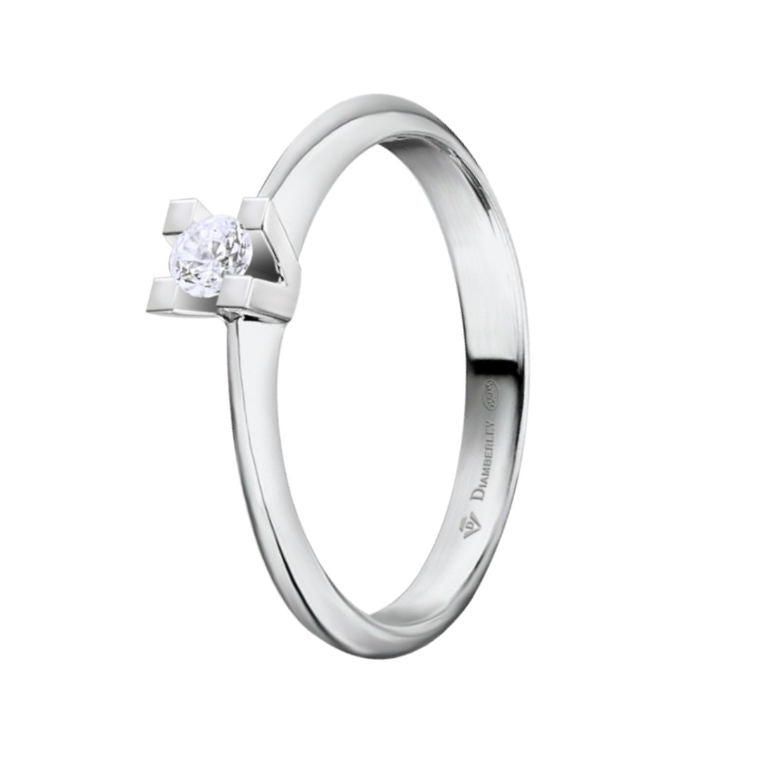 Anillo de compromiso Oro blanco 2