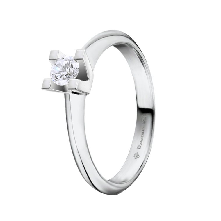 Anillo de compromiso Oro blanco 4