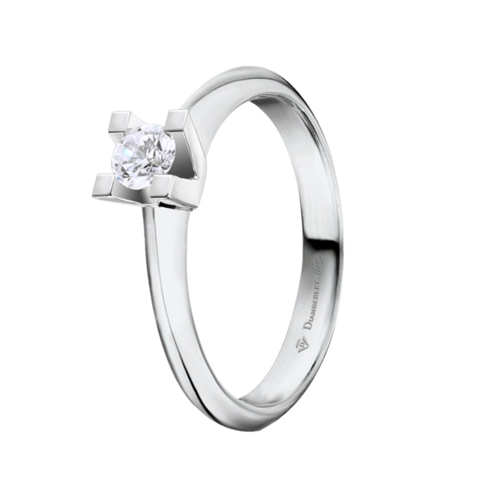 Anillo de compromiso Oro blanco 4