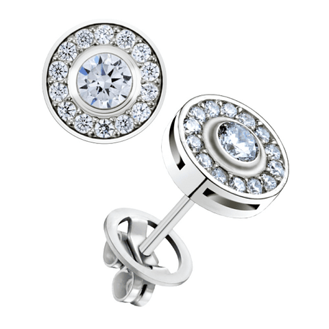 Pendientes Oro blanco y diamantes 