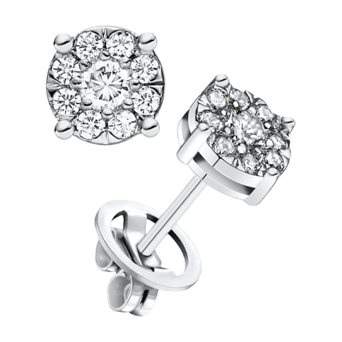 Pendientes Oro blanco y diamantes 