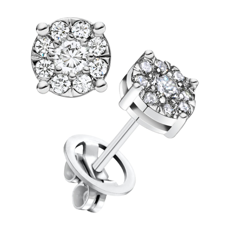 Pendientes Oro blanco y diamantes  1