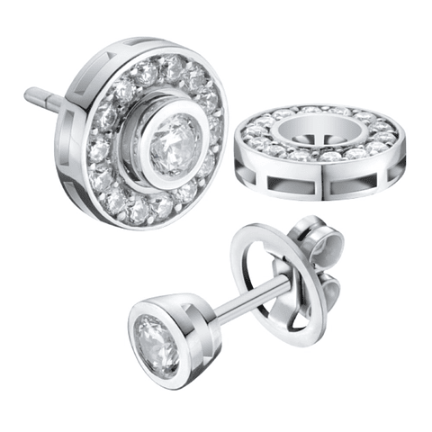 Pendientes Oro blanco brillantes