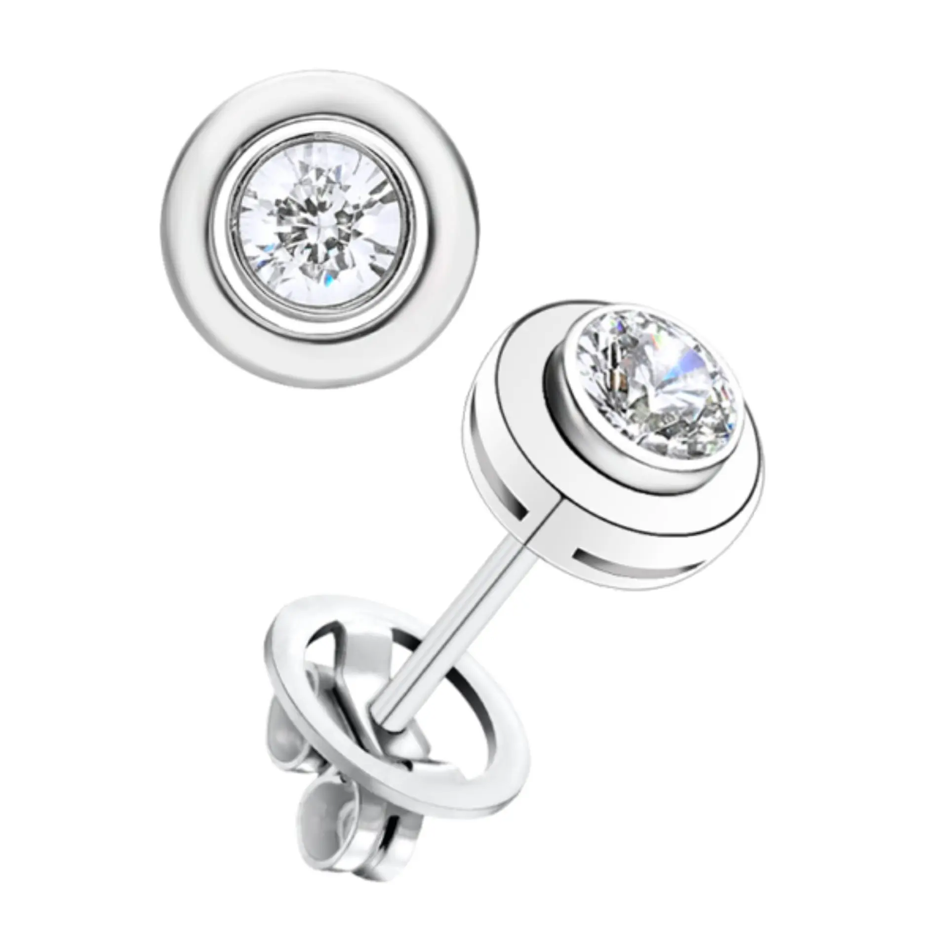 Pendientes de Oro blanco 1