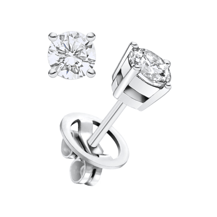 Pendientes Oro blanco diamante  1