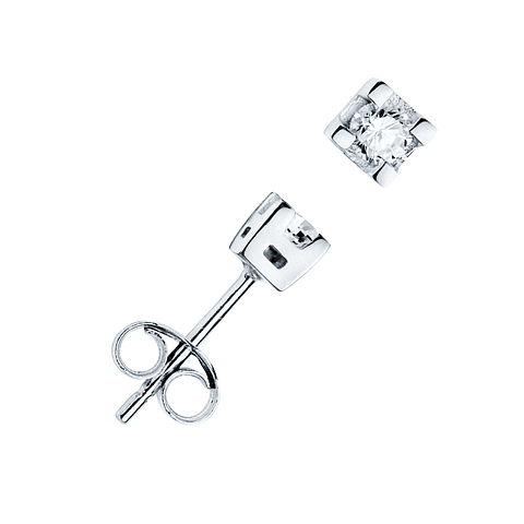 Pendientes con diamantes y Oro blanco