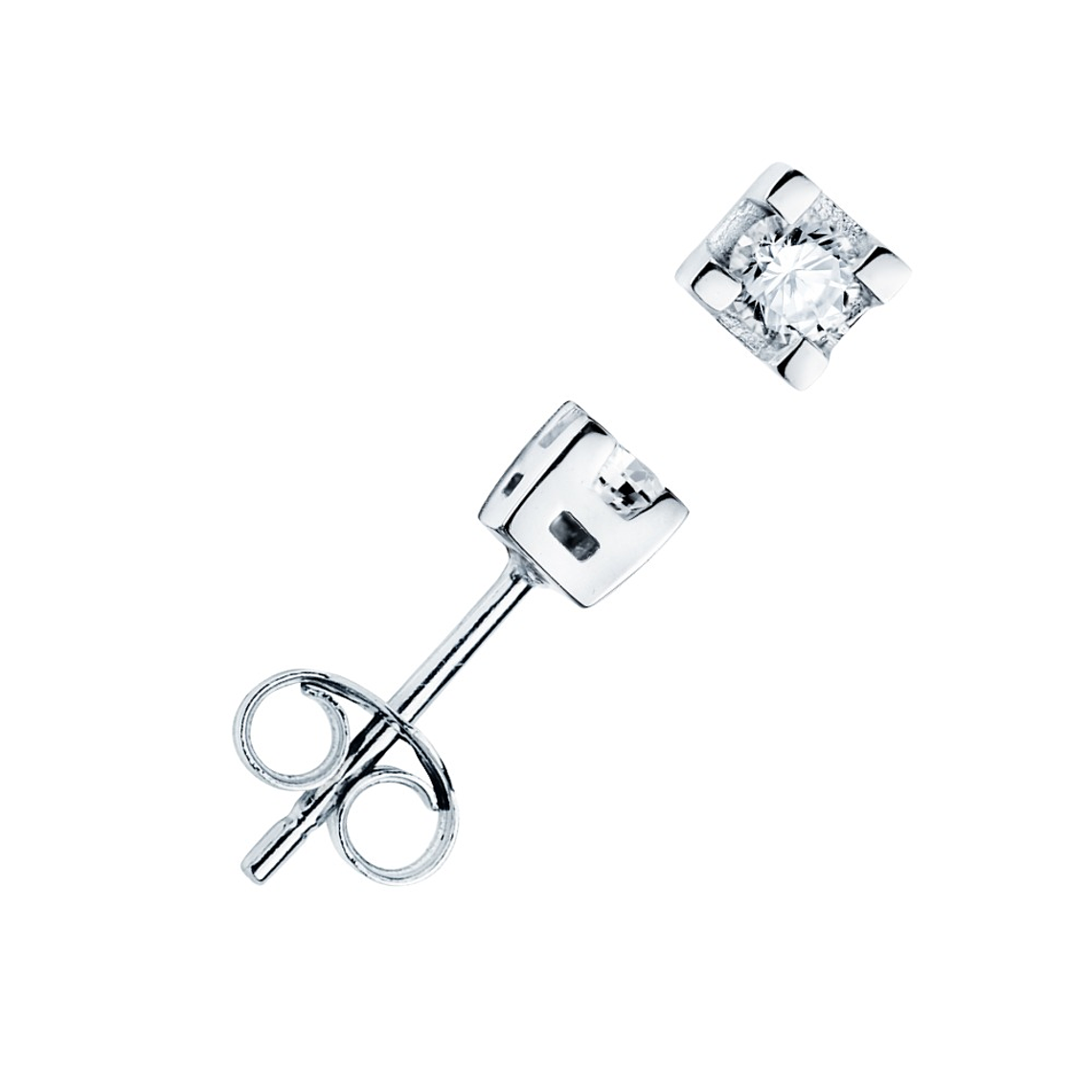 Pendientes con diamantes y Oro blanco 1