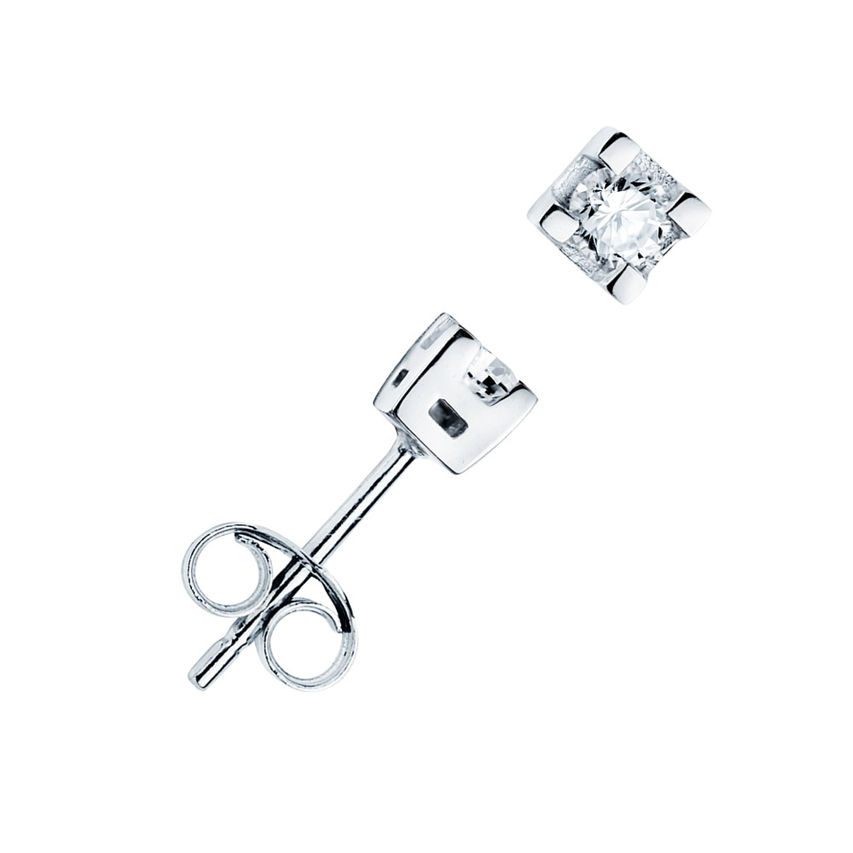 Pendientes con diamantes y Oro blanco 1