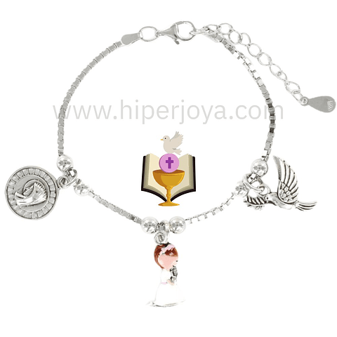 Pulsera de la comunión plata
