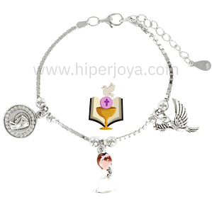 Pulsera de la comunión plata