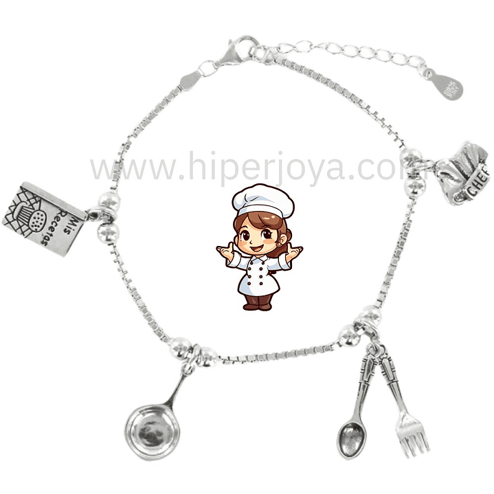 Pulsera de la cocinera plata 1