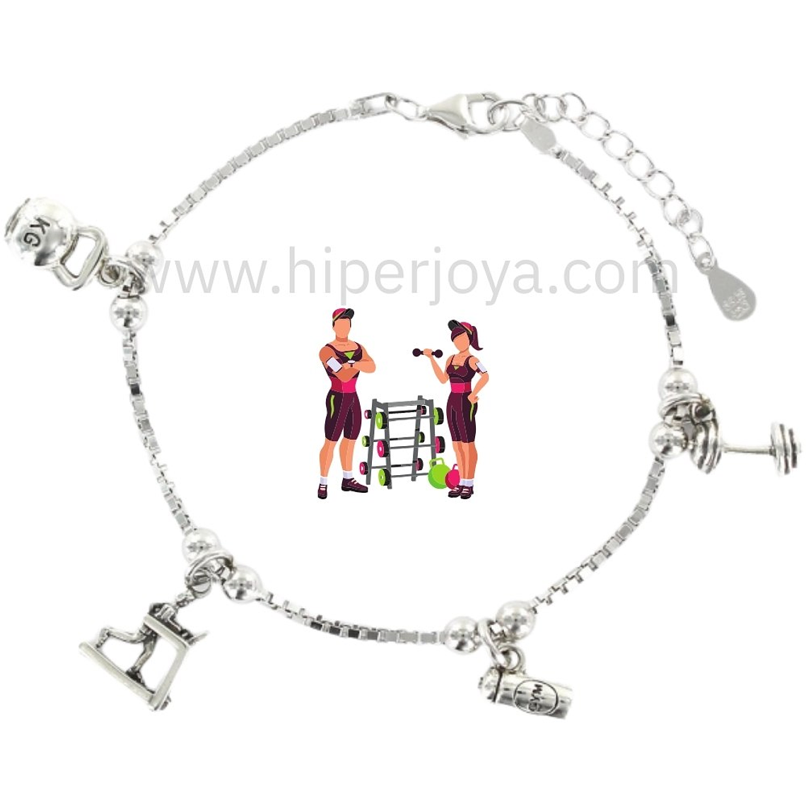 Pulsera de la deportista plata 1