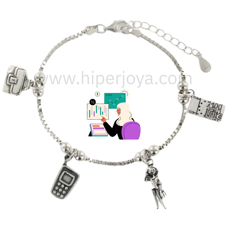 Pulsera de la empresaria plata 1