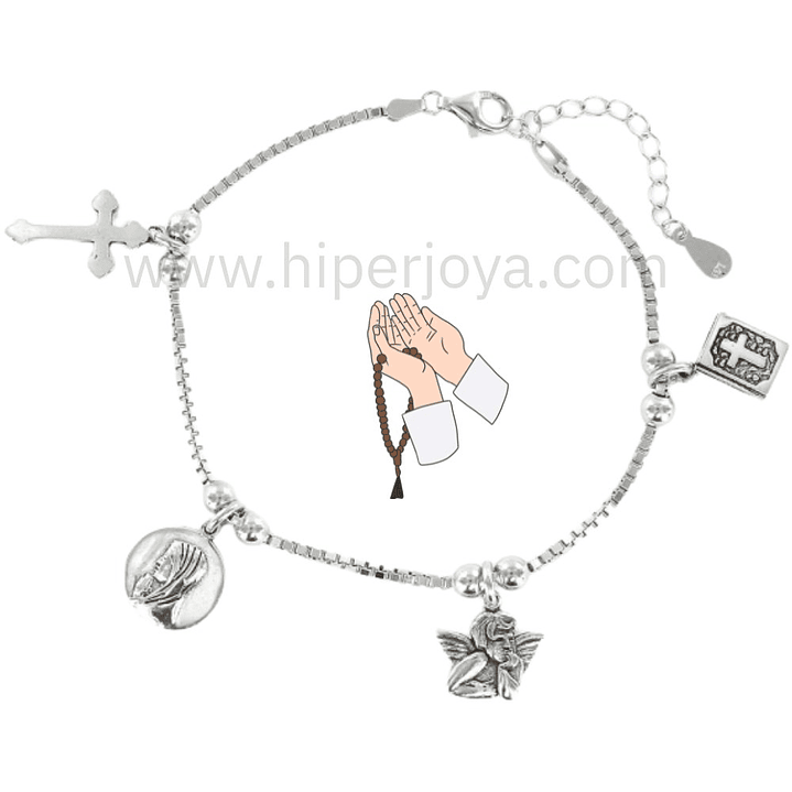 Pulsera de la fe plata 1