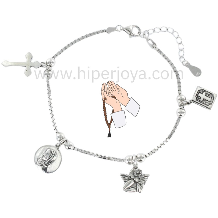 Pulsera de la fe plata 1