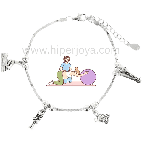 Pulsera de la fisioterapeuta plata