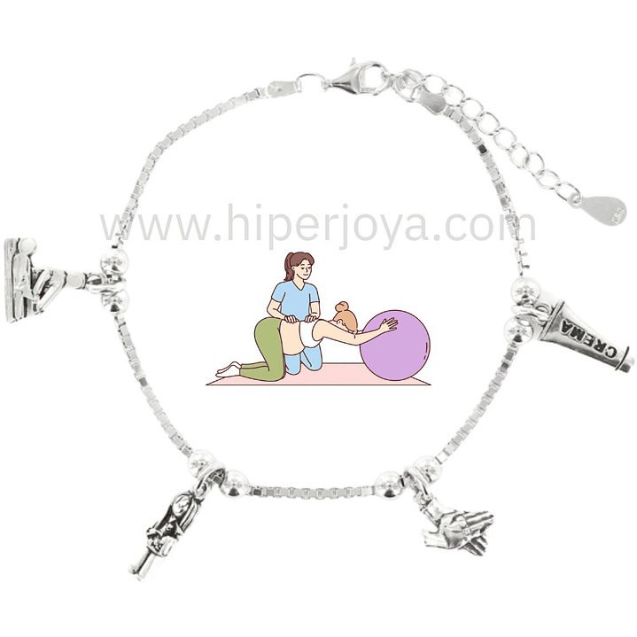 Pulsera de la fisioterapeuta plata 1