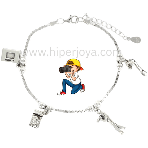 Pulseta de la fotógrafa plata
