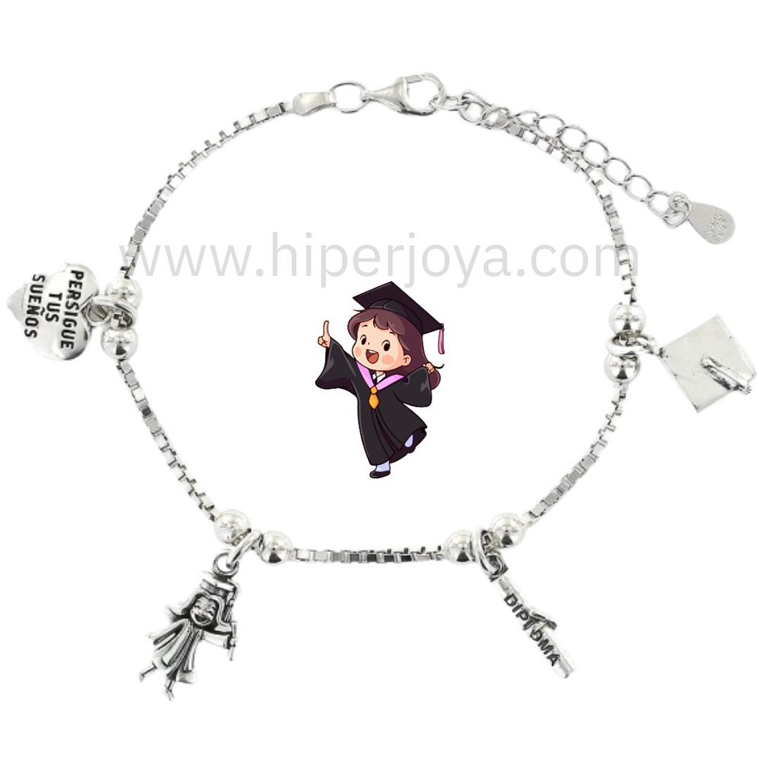 Pulsera de la graduación plata 1