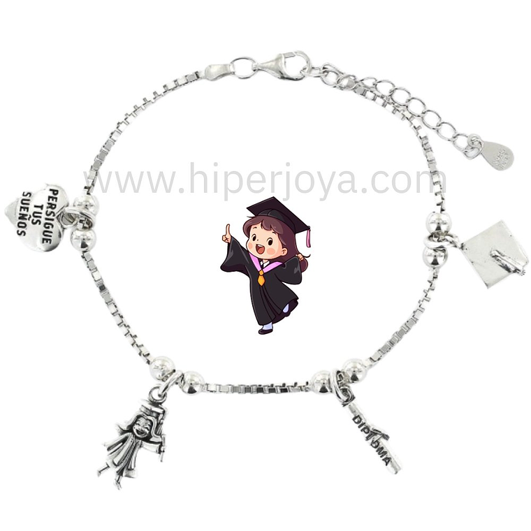 Pulsera de la graduación plata 1