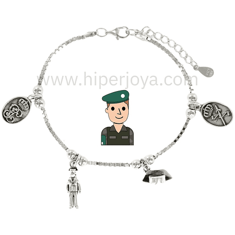 Pulsera de la guardia civil plata