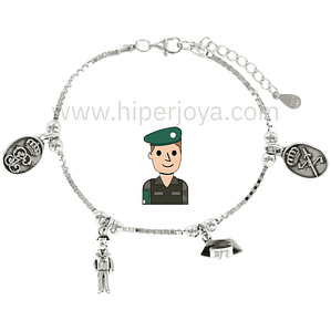 Pulsera de la guardia civil plata