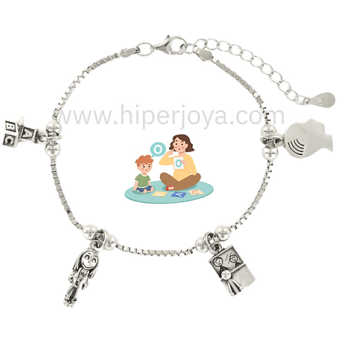 Pulsera de la logopeda plata