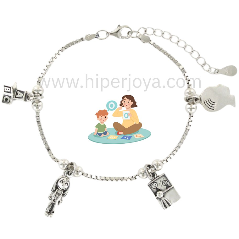 Pulsera de la logopeda plata 1