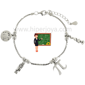 Pulsera de la matemática plata