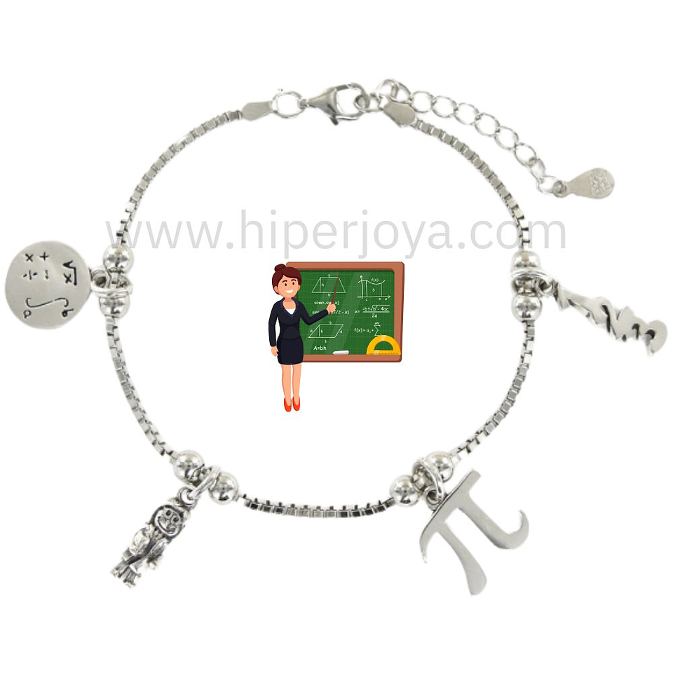 Pulsera de la matemática plata 1