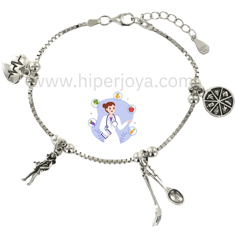 Pulsera de la nutricionista plata