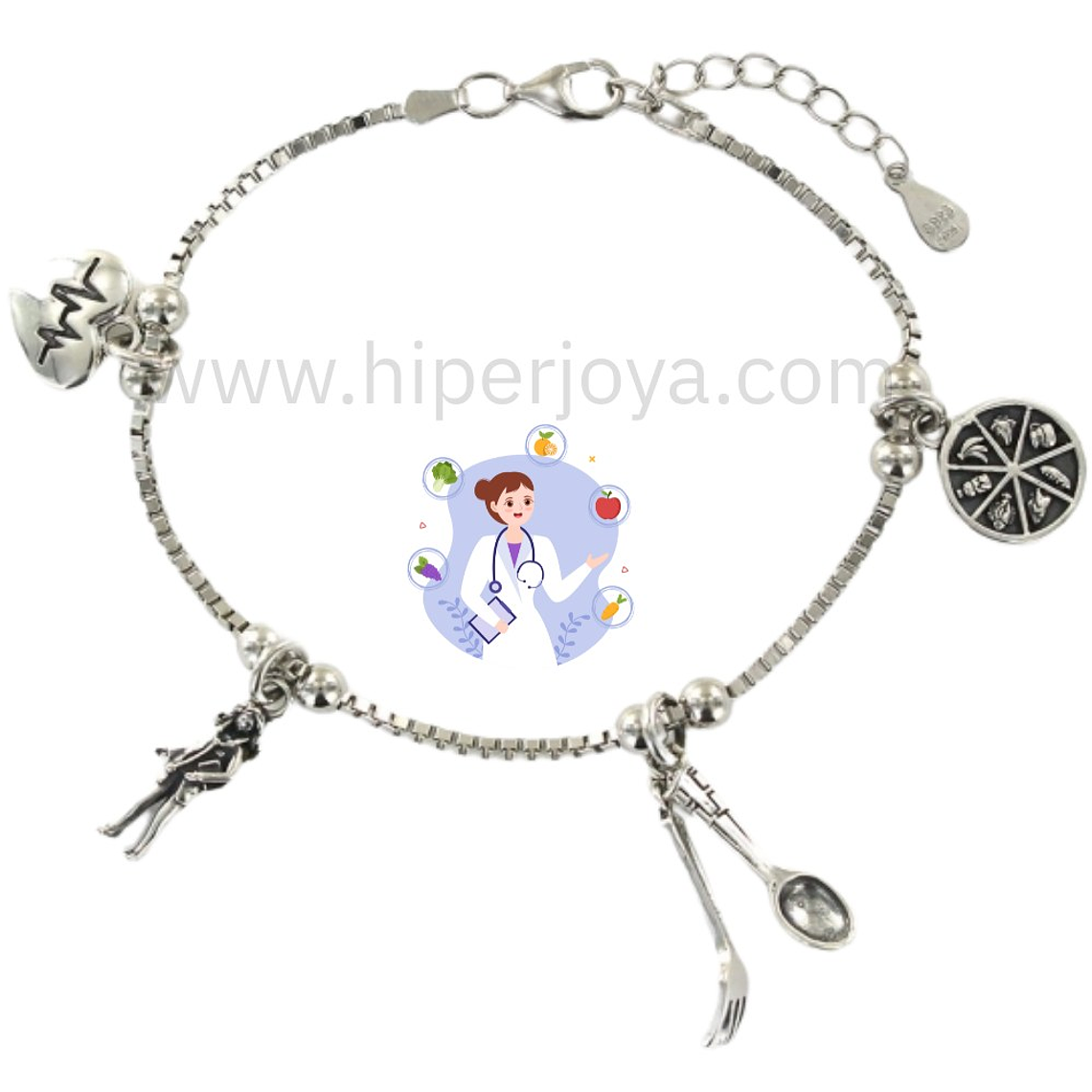 Pulsera de la nutricionista plata 1
