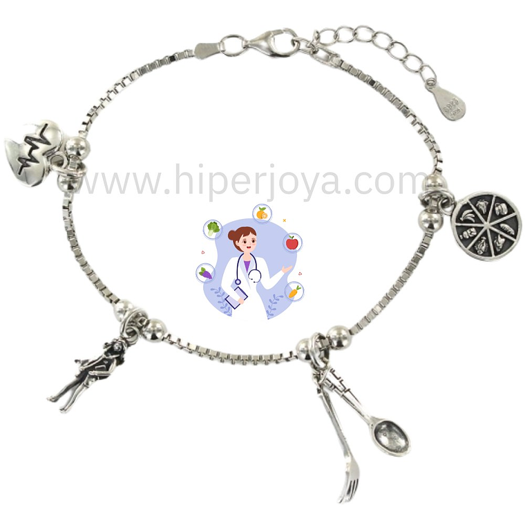 Pulsera de la nutricionista plata 1