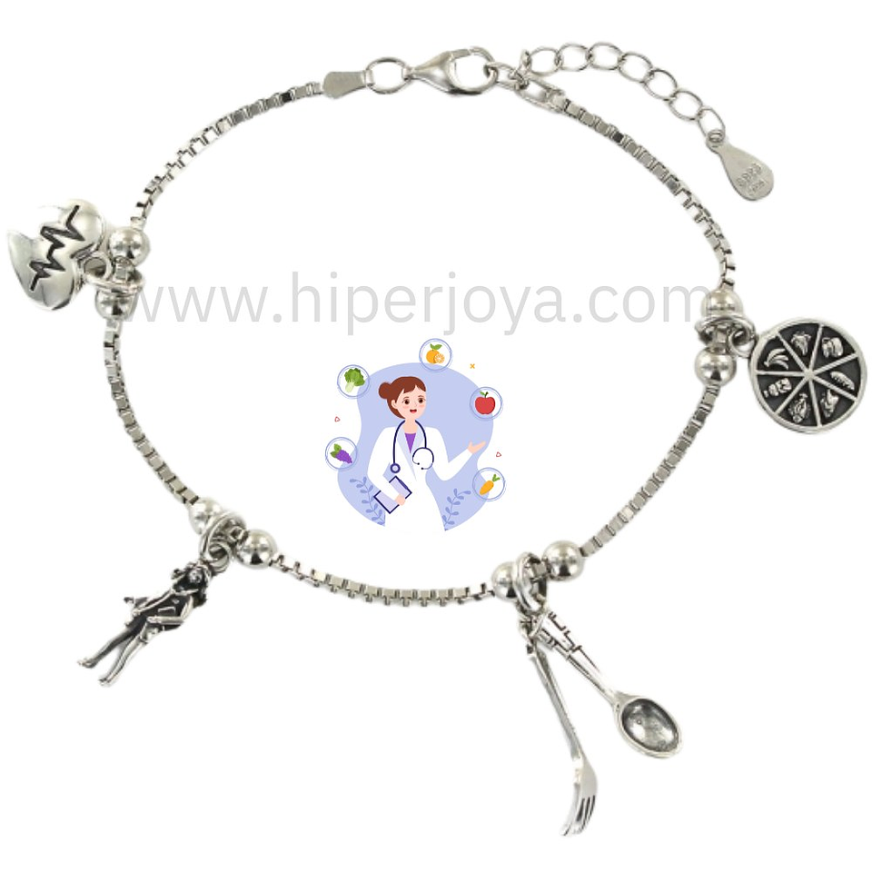 Pulsera de la nutricionista plata 1