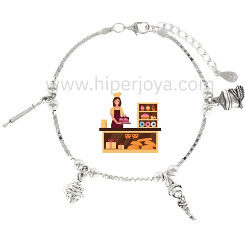 Pulsera de la panadera plata