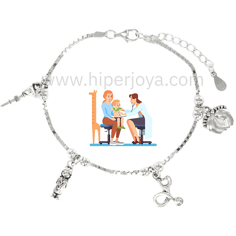 Pulsera de la pediatra plata