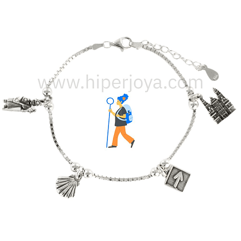 Pulsera de la peregrina plata
