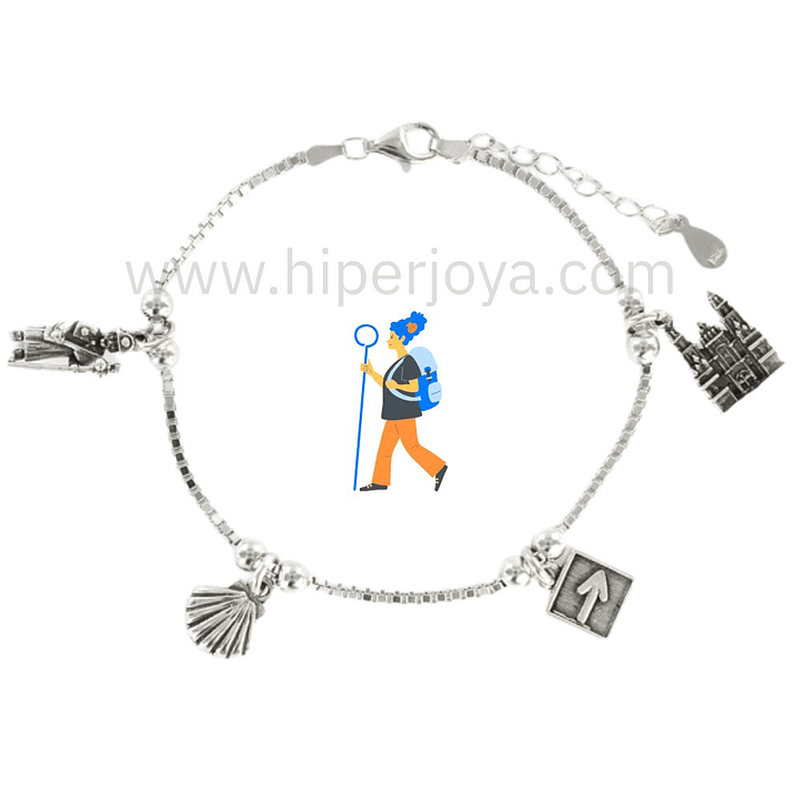 Pulsera de la peregrina plata 1