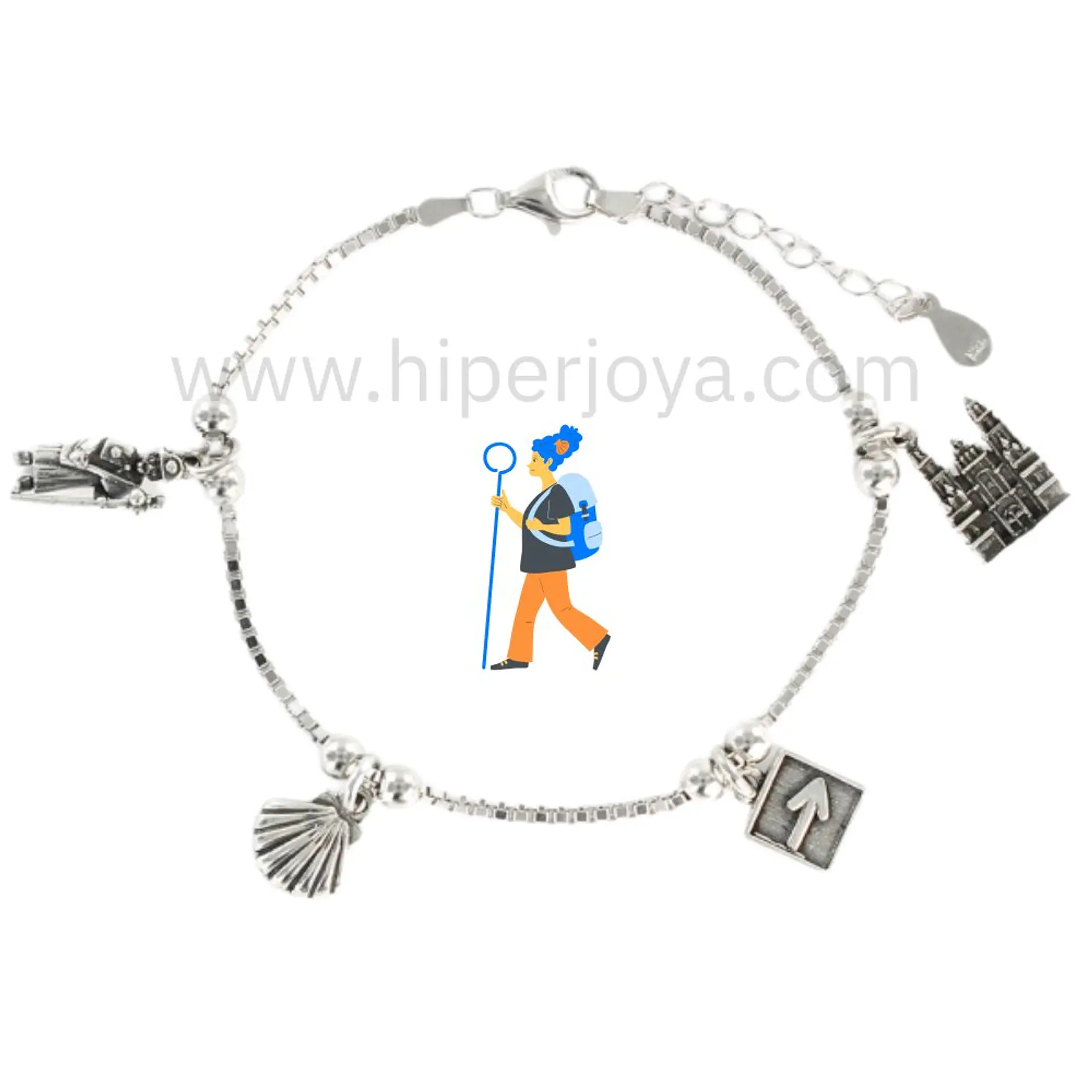 Pulsera de la peregrina plata 1