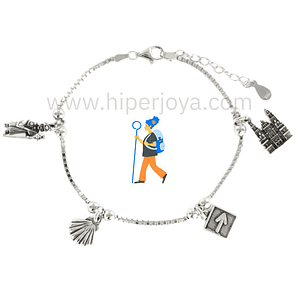 Pulsera de la peregrina plata