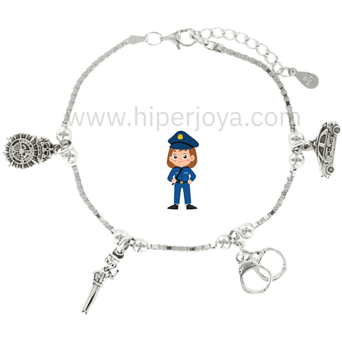 Pulsera de la policía plata