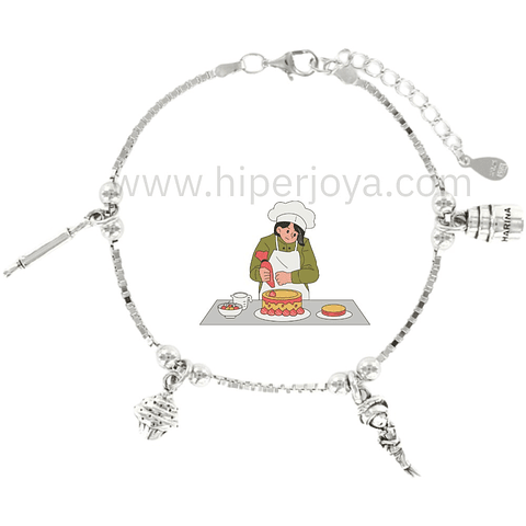 Pulsera de la repostera plata