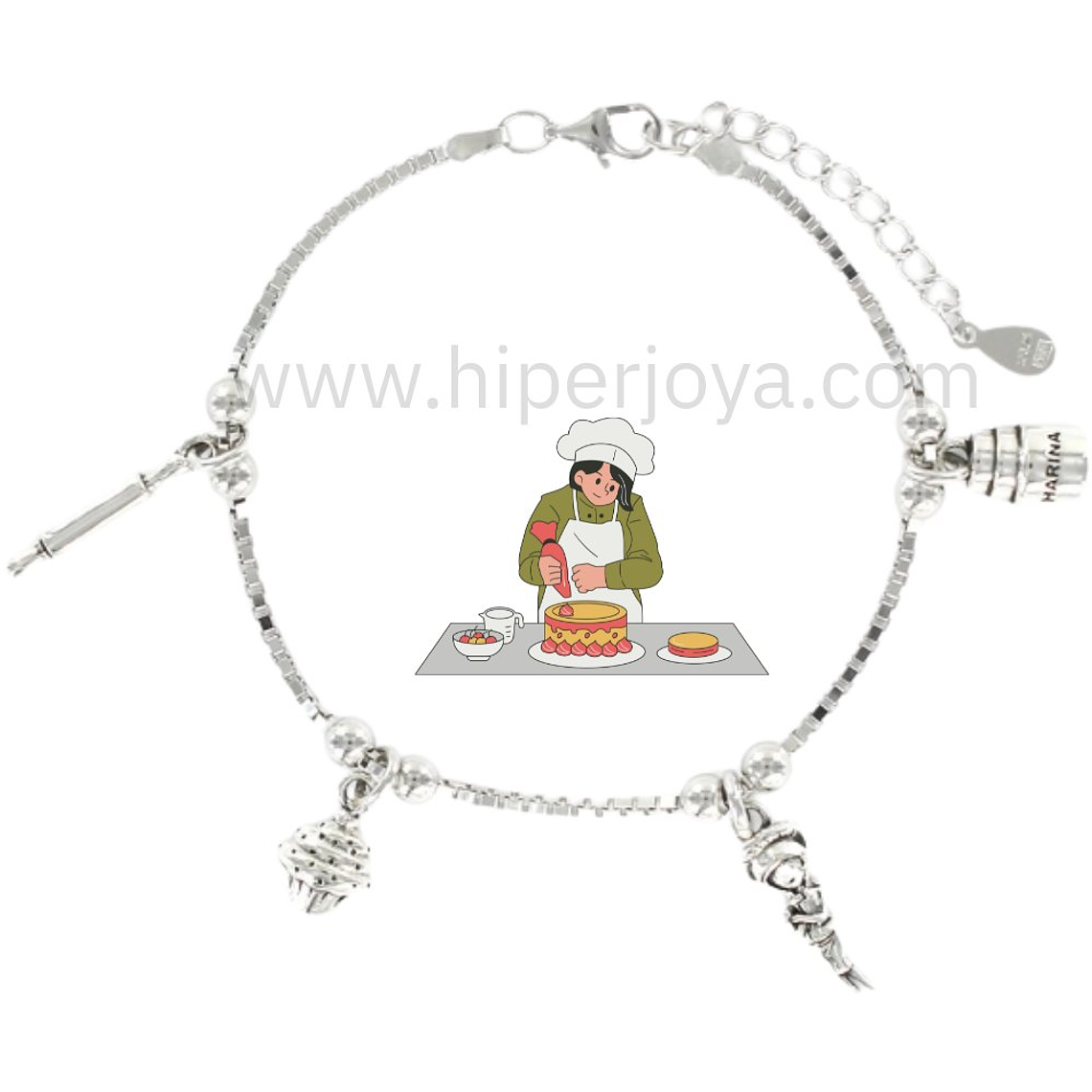 Pulsera de la repostera plata 1