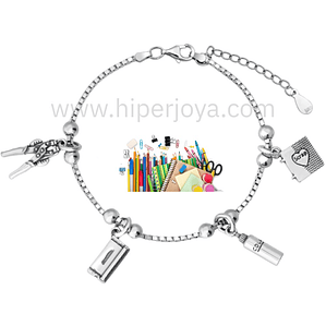 Pulsera de la scrapbooking plata